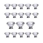 B01gcg9hta Yazer Crystal Glass Knobs Transparent New Fashion Elegant 713001773193