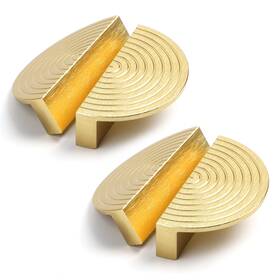 B0dn6t6smz Bainong Gold Drawer Pulls Brushed Brass Cabinet Handles 3 Inch Semicircle 4 Pack