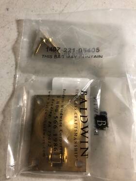 0394031 Baldwin 1-7/8 Inch X 2-1/2 Flush Cabinet Pull - Non-lacquered Brass