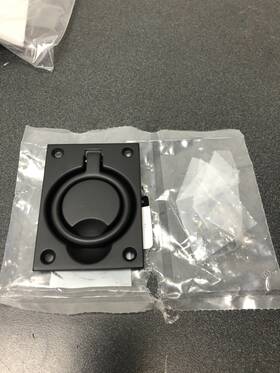0395190 Baldwin 2-1/2 Inch X 3-5/16 Flush Cabinet Pull - Satin Black