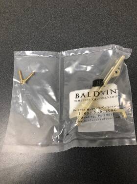 0465003 Baldwin 3/4 Inch X 3-7/8 Solid Brass Edge Pull - Polished