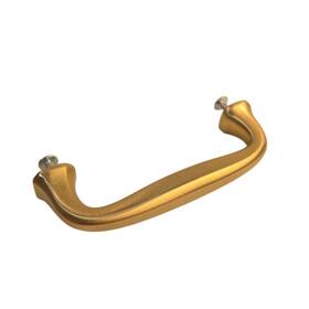 4362.044.bin Baldwin Severin B Pull 4in Satin Brass Cabinet Handle
