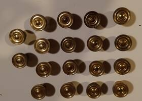 Baldwin 723079065861 Lot 18 Solid Brass Vintage Cabinet Knob Drawer Pulls Pre Owned