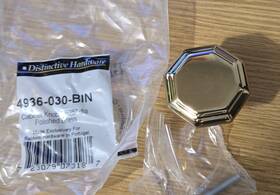 4934-030-bin Baldwin 723079073187 Lot 12 Polished Brass Cabinet Knob Drawer Pull 1.625 Inch