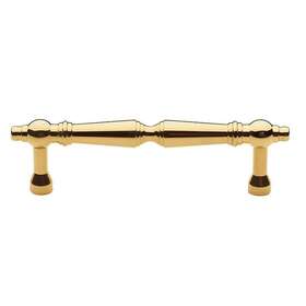 4488-030-bin Baldwin Hardware New 3 1/2 Inch Dominion Cabinet Pull Polished Brass