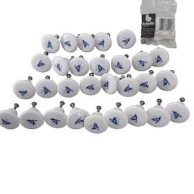 P29-bf Belwith 078555529987 Vtg Cabinet Knobs Pulls Blue Delft Porcelain Qty 30 Farm House