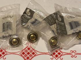 P411-lp Belwith 078555541118 New In Pack Lot Of 4 1 Inch Brass Cabinet Knobs Old Stock Nos