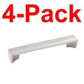 B076091-sn Belwith Keeler 4-pack Avenue 6-5/16 Inch C/c Beveled Modern Angle Cabinet Pull