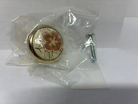 P465-sf Belwith Lot Of 7 Flower Cabinet Door Pull Knob With Screw - New
