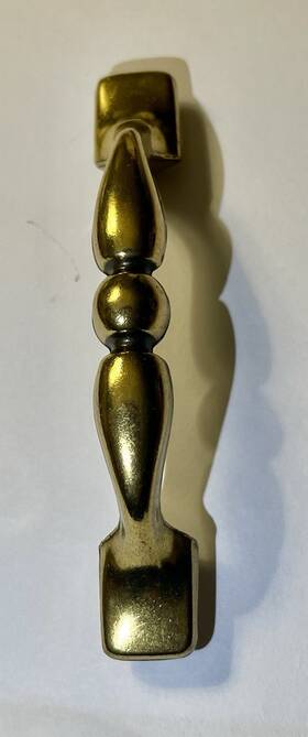 P509-lp Belwith Vintage 5 Pieces Manor House Hand Polished Brass Cabinet Pulls Made In Usa