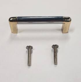 P6076-pbch Belwith 10 New Polished Brass And Chrome Cabinet Drawer Pull Hardware