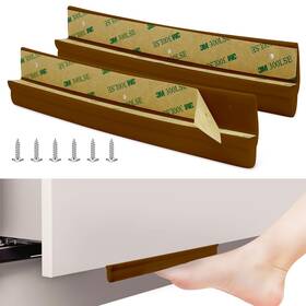 Beo-tcfp-wa02 Beofinest 2 Pcs Silicone Foot Pull For Trash Drawer Hands Free Cabinet Opener Walnut