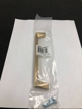 2365-1mdb-p Berenson Swagger 6-5/16 Inch Modern Angled Cabinet Handle - Brushed Gold