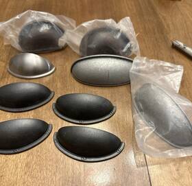 Berenson 655701079512 Lot Of 9 Et Al Cup Bin Drawer Pulls Venetian Bronze And Mixed Finishes
