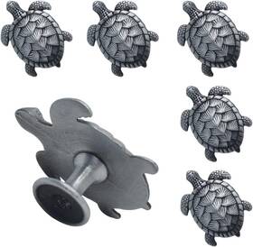Beyoo 445042332352 6 Pcs Sea Turtle Shape Knobs Door Handle Cabinet Drawer Cupboard Pull Dresser Si