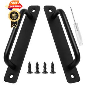 Qy20240130-001 Biaungdo 2 Pack Sliding Barn Door Handle 128mm 5 In Hole Centers-2pcs Black