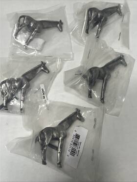 Big Sky Hardware 665416831190 Lot Of 5 Pewter 2 5/8 Inch - Giraffe Drawer Cabinet Door Knobs Pulls New