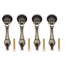 Binifimux 680727735043 10-pack Antique Vintage Tear Drop Pulls With Pendant For Dresser