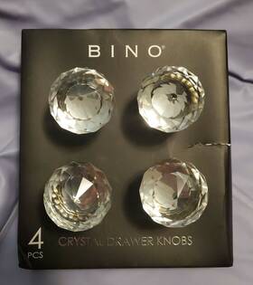 Bino 841179126203 Crystal Drawer Knobs 4 Pieces