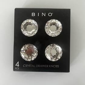 Bino 841179126210 4 Piece Crystal Drawer Knobs Round Handle Cabinet New
