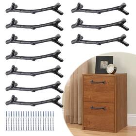 Ty20220117-201 Bivethoi 10 Pack Twig Branch Drawer Handles Black Tree Cabinet Pulls 3-3/4 I