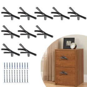 Bivethoi Ty20220117-301 10 Pack Vintage Black Tree Branch Cabinet Knobs Zinc Alloy Single Hole Drawe