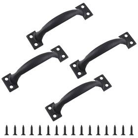 Ty220622-201 Bivethoi 4pcs 4 Inch Vintage Barn Door Pulls Utility Cabinet Handles Screw In Drawer