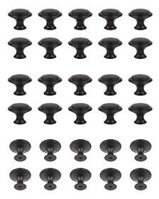 Black Cabinet Knobs 30 Pcs 11/5 Inch Kitchen Hardw