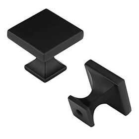 Ph6785bk Black Cabinet Knobs Kitchen 10 Pack Drawer Sq