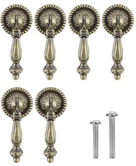 Bluemart 680491390066 6 Pcs Style 1 Antique Bronze Metal Drawer Tear Drop Cabinet Pull Handle Knob