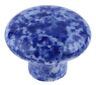Bluspk-12 Eclectic Cabinet Knobs Decor Blue Enamelware Style Ceramic 0744904798167
