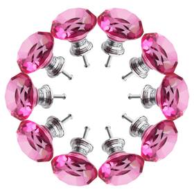 A126 Bnyzwot 793513725477 Crystal Glass Cabinet Knobs 30mm Diamond Shape Drawer Kitchen Cabinets Dresse