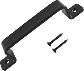 Bociloy 445049069091 7.5 Inch Sliding Barn Door Handle Black Steel Gate Modern Cabinet Pull
