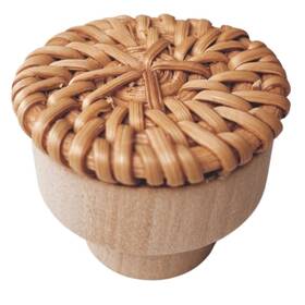 Bohoify 752505794754 6pc Boho Rattan Knobs For Dresser Drawers Cabinet Handmade Wi