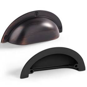 Bozwell Bz2501-orb-64 6 Pcs 21/2 Inch 64mm Center Oil Rubbed Bronze Solid Cabinet Cup Pulls