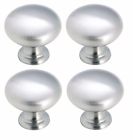 Bp1950h26d Amerock 4 Cabinet Drawer Knobs Brushed Dull Chrome New 026634074385