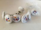 Bp72002-f30 Amerock Lot Of 7 White With Flowers Cabinet Knobs New Used Mixed 026634108806