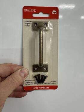 B41103g-pb-u Brainerd Utility Pull Antique Brass Plated 32098 Home Hardware