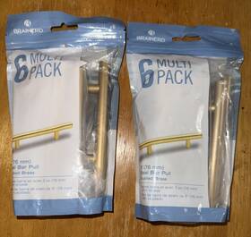 Bar076w-117-sp Brainerd 3-in Brushed Brass Steel Bar Pull 2 Pack Of 6 12