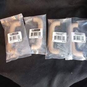 P10105v-oak-c Brainerd New 4 Plain Unfinished Wood Oak Drawer Pull Handles 3.75 Inch Centers #6115