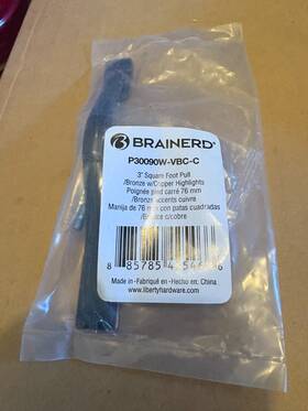 P30090w-vbc-c Brainerd 20 - Square Foot 3-in 76mm Center To Bronze Cabinet Pull Handle