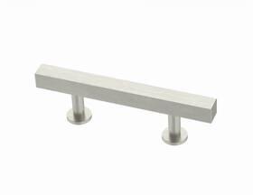 P37255w-ss-cp Brainerd Stainless Steel Square Bar Drawer Pull 2-1/2in 64mm Center Cabinet Handle 10 Pak
