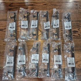 P37257w-fb Brainerd 12 Pc 5 1/16 Inch 128mm Flat Black Square Bar Cabinet Pull