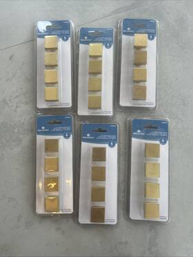 P4225w-fb-u1 Brainerd Lot - Brushed Brass Square Cabinet Knobs 6 Pkgs 4ea -gold 24 Total