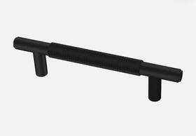 P44272w-fb Brainerd 6 3 3/4 Inch Knurled Bar Cabinet And Drawer Pulls Matte Black