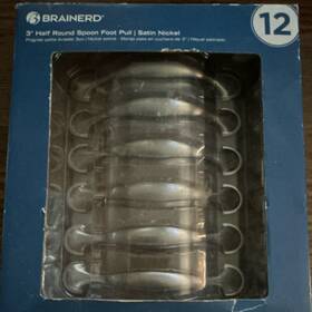 P76509v-sn-r Brainerd 3 In C-c Half Round Spoon Foot Cabinet Pulls Satin Nickel 12 Pack