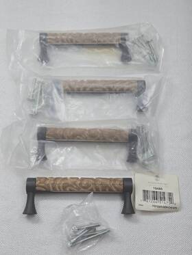 Pbf550y-och-c Brainerd 96mm Ceramic Totem Cabinet Hardware Handle Pull Lot Of 4