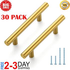 5244 Branded 30 Agarraderas Tiradores Color Oro 3 Pulgadas Para Gabinetes Gavetas De Cocina