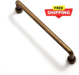 Hu-xi-96 Branded 6 Pack 5ftft Center To Antique Brass Cabinet Bar Pulls Vintage Drawer Ha