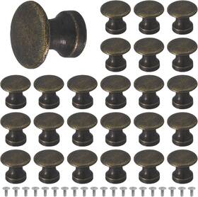 Branded01 313047372321 New 25pcs Mini Cabinet Knobs 1/2 Inch Vintage Antique Dresser Small Drawer